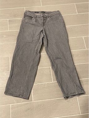 Wild Fable Gray Patterned Straight Leg Jeans